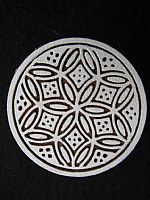 Photo of our Pomegranate Circle printing block