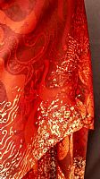 Photo 5 of our Fiery Waves of Red satin silk