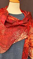 Photo 2 of our Fiery Waves of Red satin silk