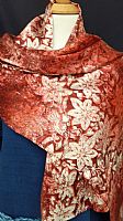 Photo of our Terracotta Meadow satin silk