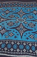 Turquoise and Black Ikat Fabric
