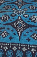 Photo 5 of our Turquoise and Black Ikat Fabric