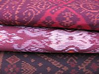 Photo 10 of our Deep Aubergines Ikat Fabric