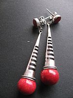 Photo 3 of our Long dramatic silver earrings