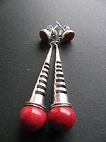 Photo 5 of our Long dramatic silver earrings