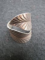 Photo 2 of our Lovely wide leafy silver ring