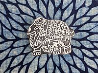 Photo 1 of our Indian Elephant Printing Block