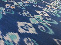 Photo 2 of our Blue and Turquoise Ikat Fabric