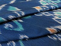 Photo 3 of our Blue and Turquoise Ikat Fabric