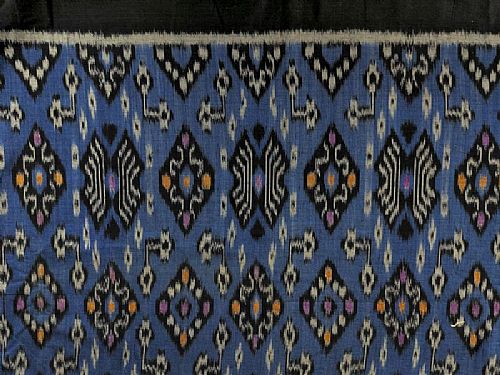 Photo of our Blue and Black Ikat Fabric