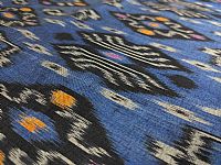 Photo 3 of our Blue and Black Ikat Fabric