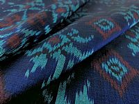 Photo 3 of our Deep Blue and Turquoise Ikat Fabric