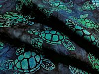 Photo 3 of our Cotton Batik Fabric - Swimming Turtles