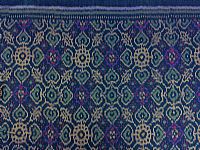 Blue and Mint Green Ikat Fabric