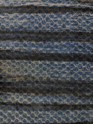 Photo of our Hand Dyed Fabric - Blue and Grey Stripe