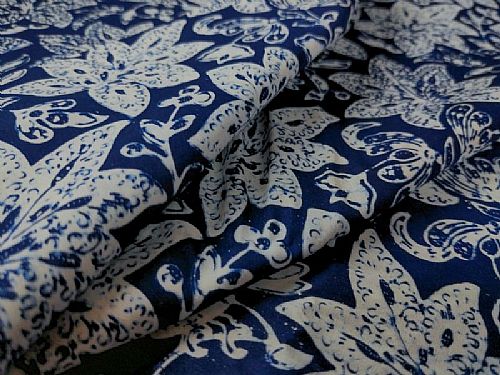 Photo of our Blue and White Batik Big Flowers